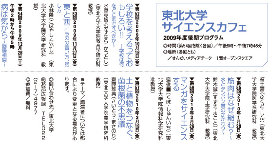 東北大学サイエンスカフェ