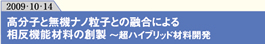 高分子と無機ナノ粒子との融合による相反機能材料の創製～超ハイブリッド材開発