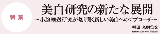 美白研究の新たな展開～小胞輸送研究が切り開く新しい美白へのアプローチ～福田 光則