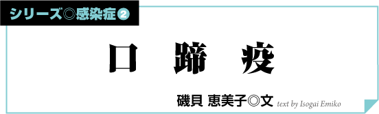 シリーズ◎感染症2 │口蹄疫│磯貝　恵美子